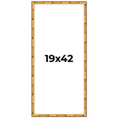 19x42 Frame Gold Bamboo Solid Wood Picture Frame | 1 Inch Moulding