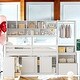 preview thumbnail 13 of 21, Space-Saving Design Twin Size Loft Bed with Mobile Workstation, Integrated Wardrobe, Storage Staircase White