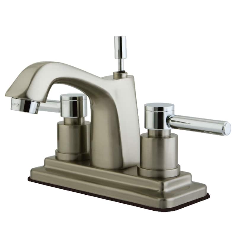 Kingston Brass Concord 4 in. Centerset Bathroom Faucet - Brushed Nickel/Polished Chrome
