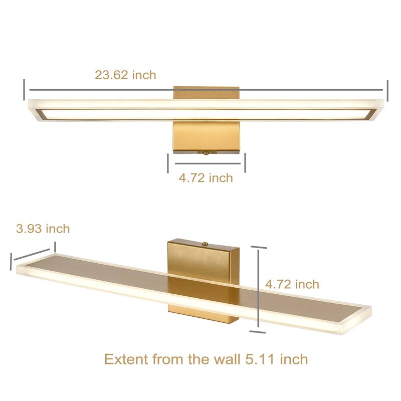 Portobello Modern LED Brass Wall Sconce , Vanity Lights, 4000k