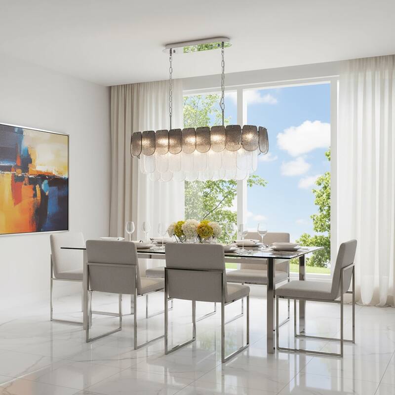 Artcraft Bianca - 12-Light Island-Light - Polished Nickel