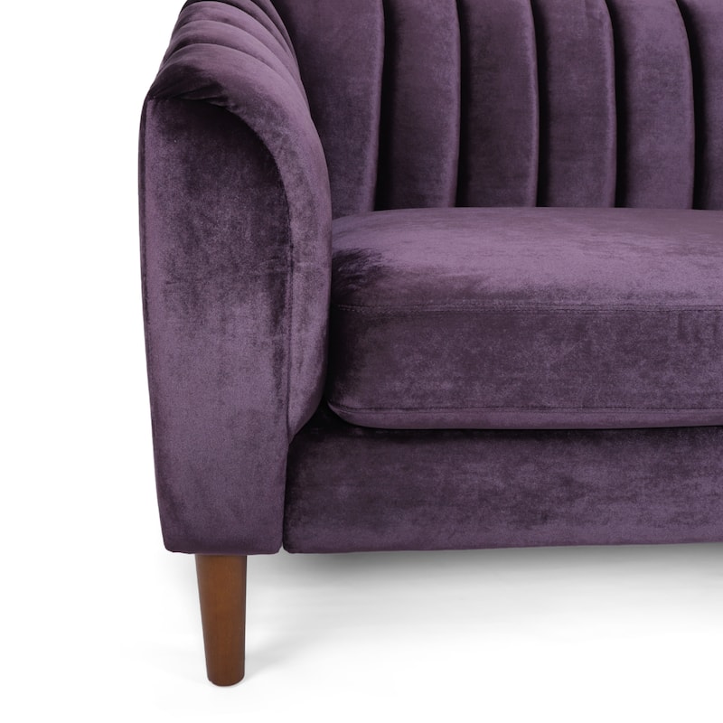Ansonia Contemporary Velvet 3-seat Sofa by Christopher Knight Home