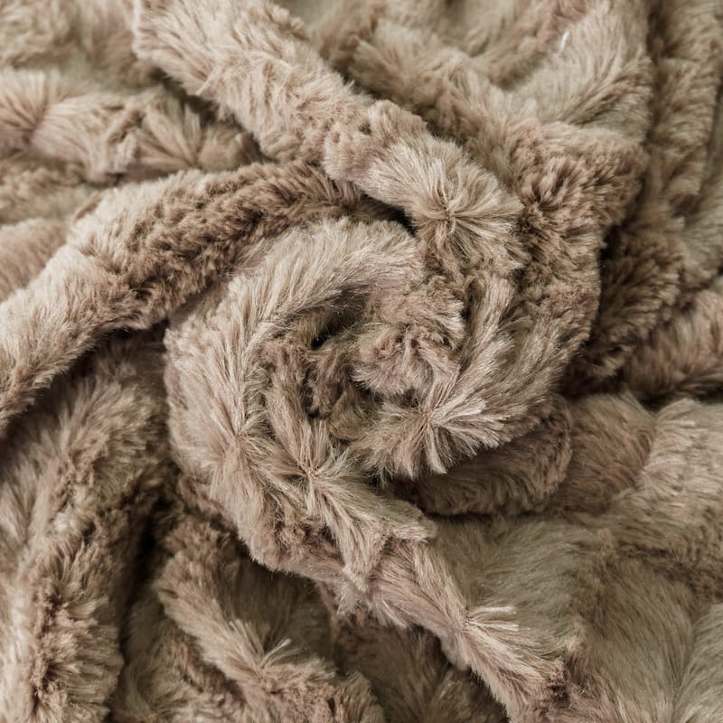 Oversized Saga Double Sided Fauxfur Throw, 60" x 80"
