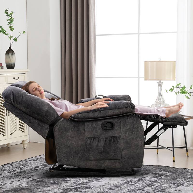 Massage and Manual Recliner Chair with Convenient pocket