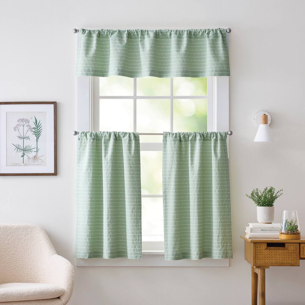 Curtainworks Bridge Street Valance or Tier Pair Curtain Collection