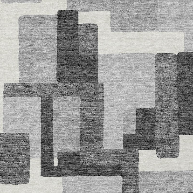 HomeRoots Abstract Transitional Rectangle Outdoor Rug
