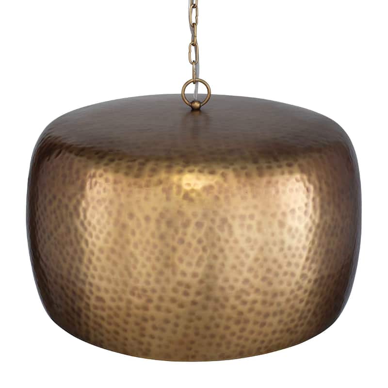 Uttermost Lemont Hammered Brass 1 Light Pendant - N/A