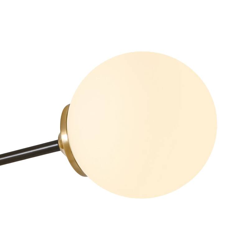 Linear Frosted Glass Globe Sputnik Semi Flush Ceiling Light