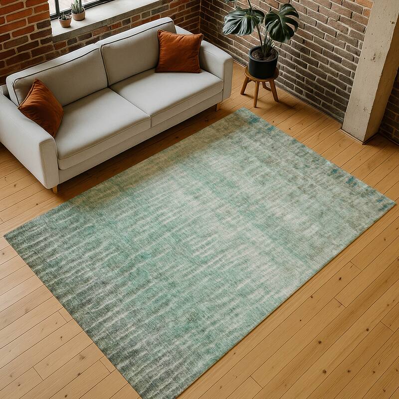 Machine Washable Indoor/ Outdoor Contemporary Ombre Chantille Rug