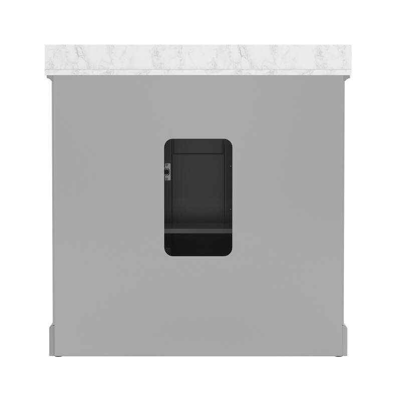 36/48/60 in. Bathroom Vanity in Wood with Ceramic Undermount Sink, Vanity with soft close Drawers