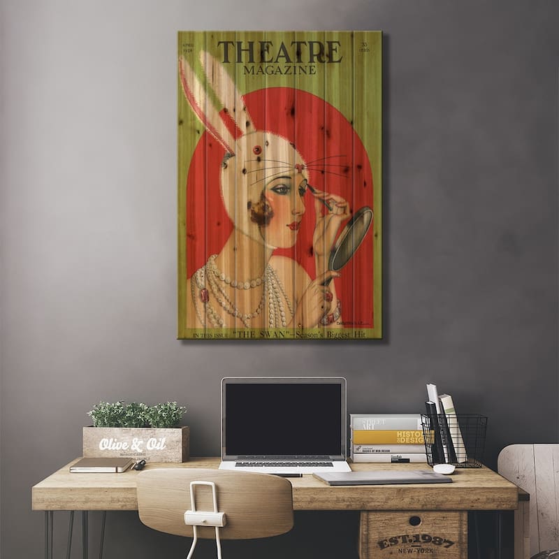 1924 Theatre Magazine Cover Print On Wood by The Advertising Archives - Multi-Color