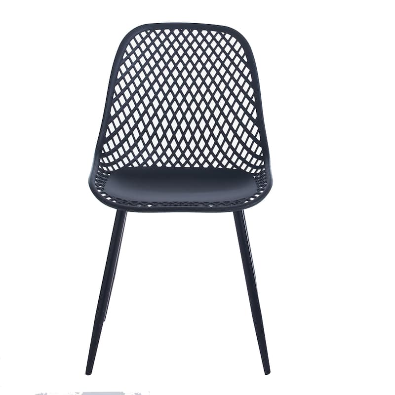 Porthos Home Egil Dining Chairs Set Of 2, Plastic Back, Iron Legs