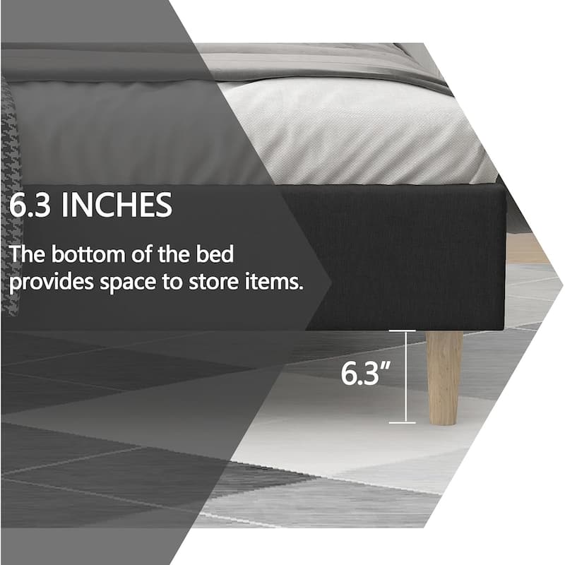 Alazyhome Upholstered Platform Bed Frame