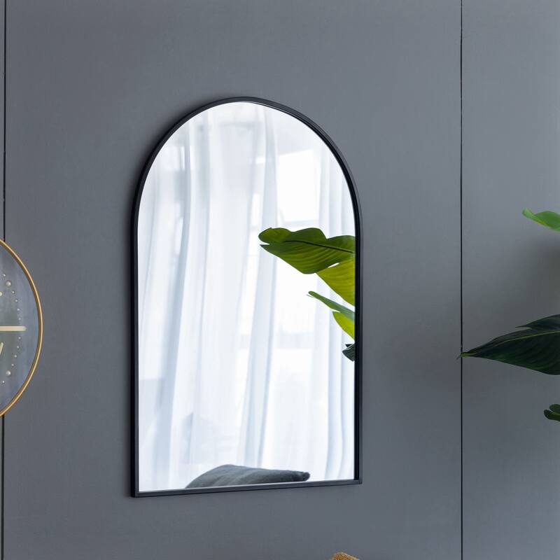 24" x 36" Arched Mirror with Metal Frame