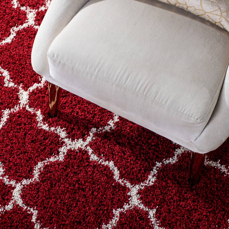 SAFAVIEH Hudson Shag Vitchka Glam Trellis 2-inch Area Rug