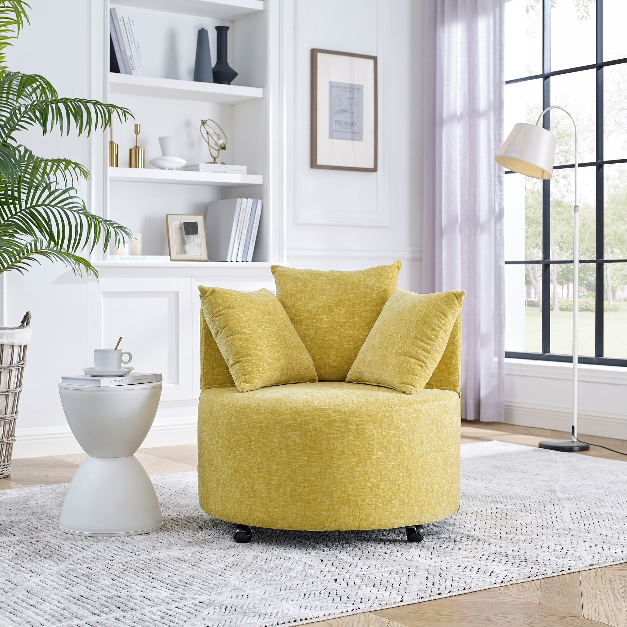 Bedroom chair 2025 on wheels