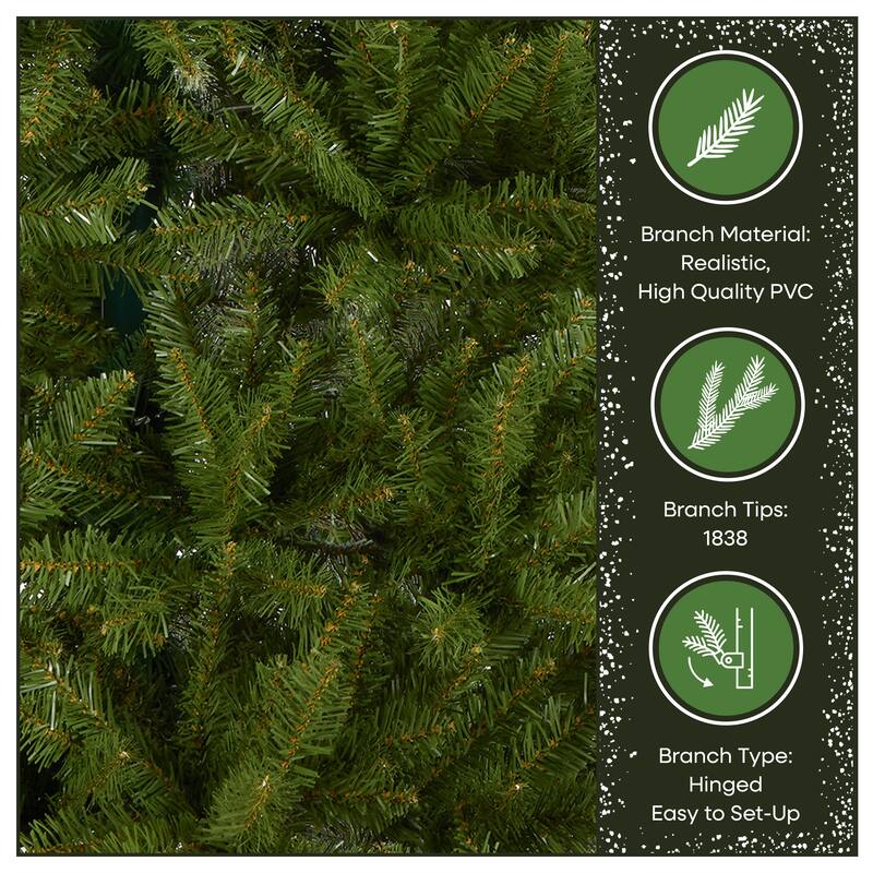 National Tree Company 6.5-foot Fir Pre-lit or Unlit Artificial Hinged Christmas Tree - 6.5 Foot
