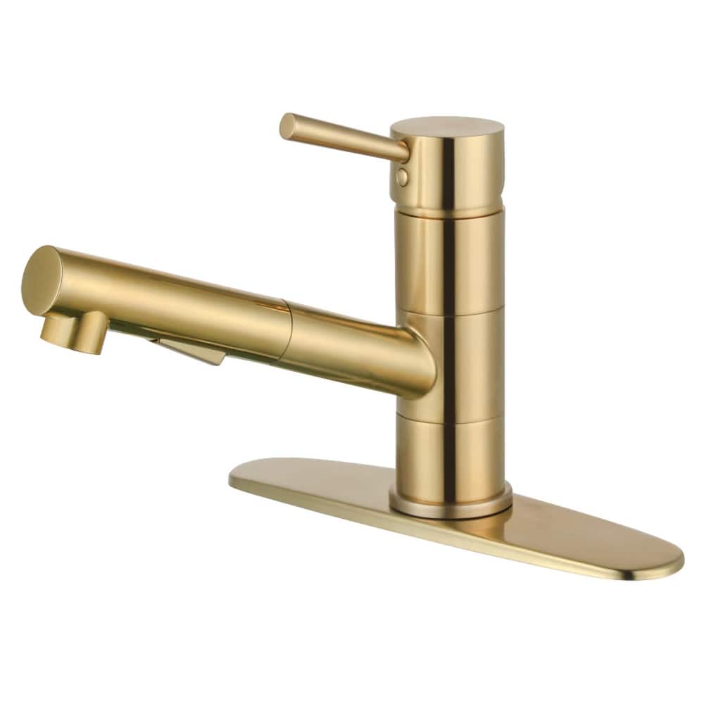 Kingston Brass Concord 1.8 GPM Single Hole Pull Out Kitchen Faucet -