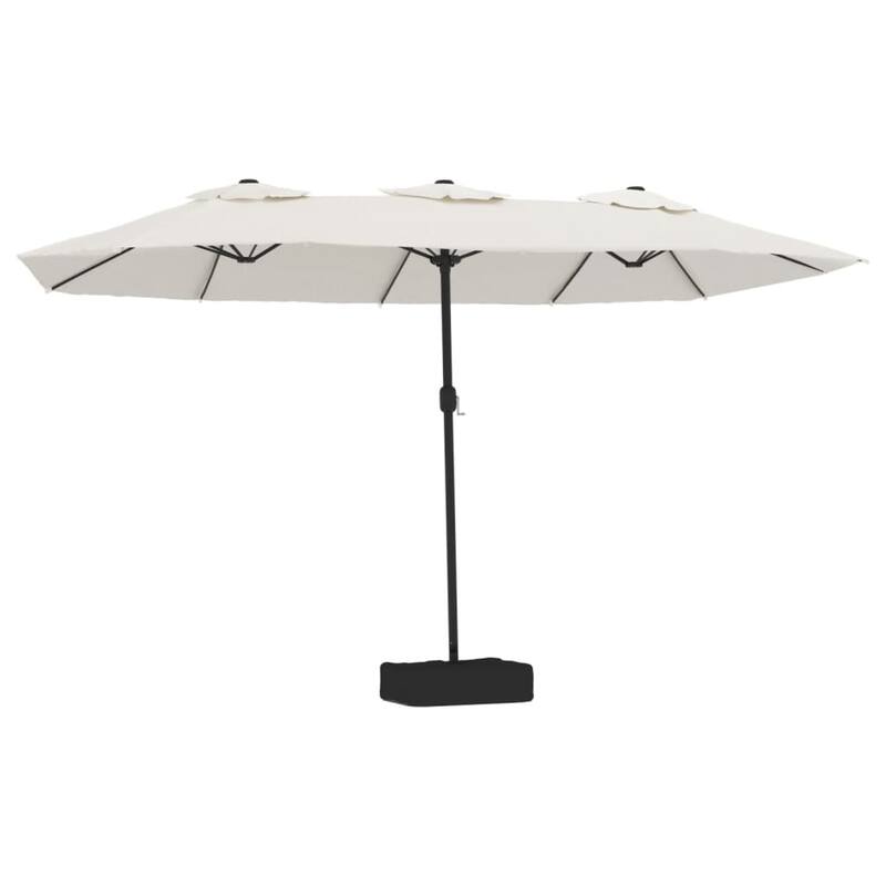 Double-Head Garden Umbrella with LED Lights - 176.8 x 176.8 x 96.5 in