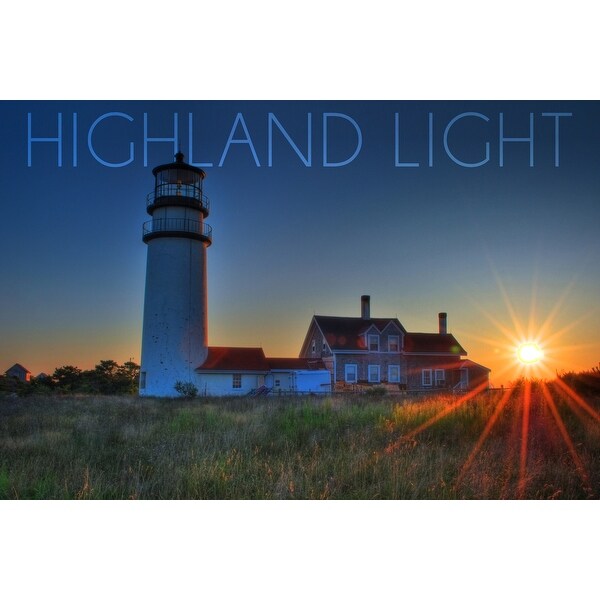 Massachusetts Highland Light At Sunset Lantern Press Photography Art Print Multiple Sizes Available 9 X 12 Art Print