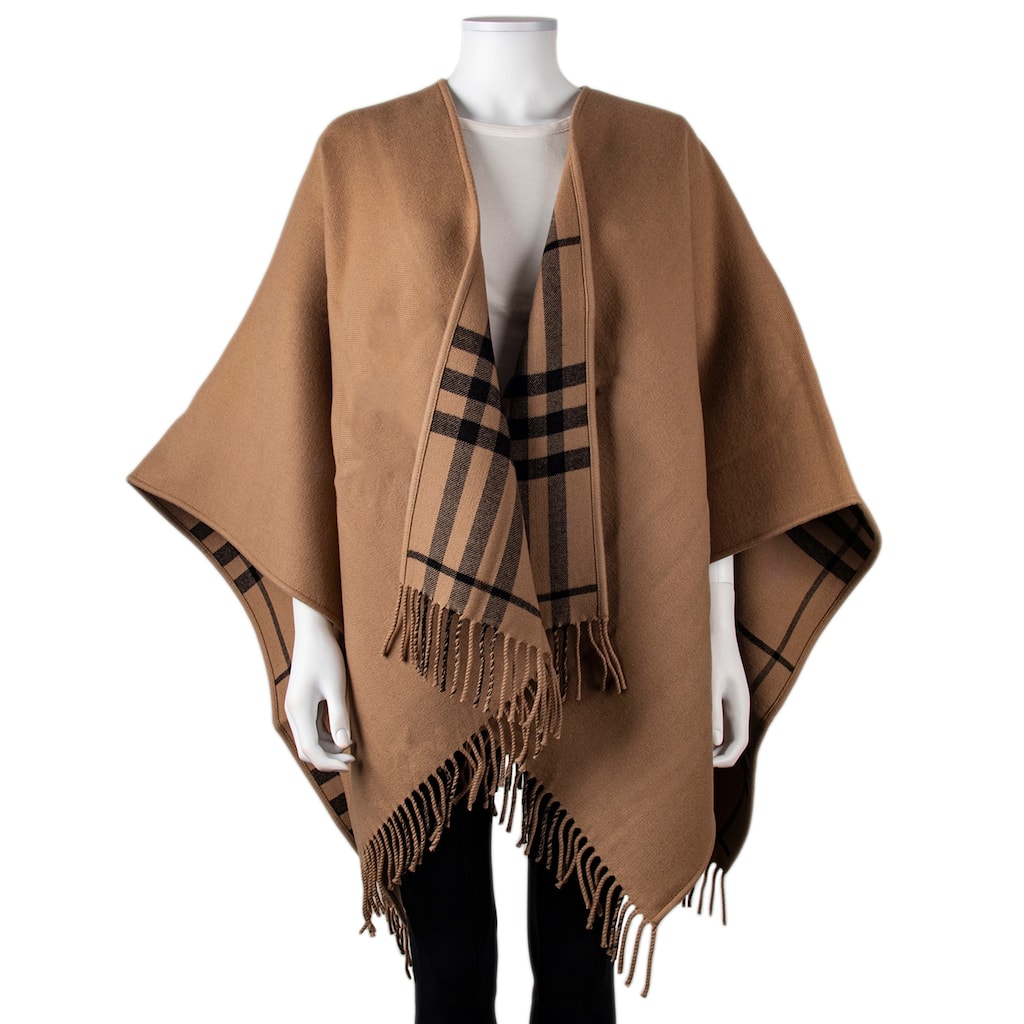 Burberry Giant Check Reversible Wool Cape