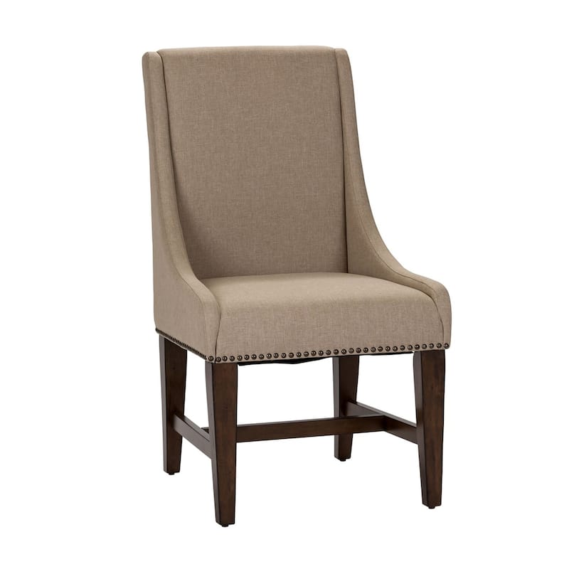Armand Antique Brownstone Upholstered Side Chair (Set of 2)