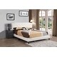 preview thumbnail 10 of 50, Carson Carrington Valsnas Adjustable Tufted Faux Leather Panel Bed
