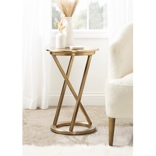 Kate and Laurel Aja Modern Metal Side Table - 15x15x23