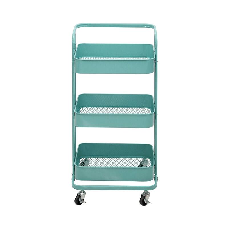 3 Tier Foldable Rolling Utility Cart