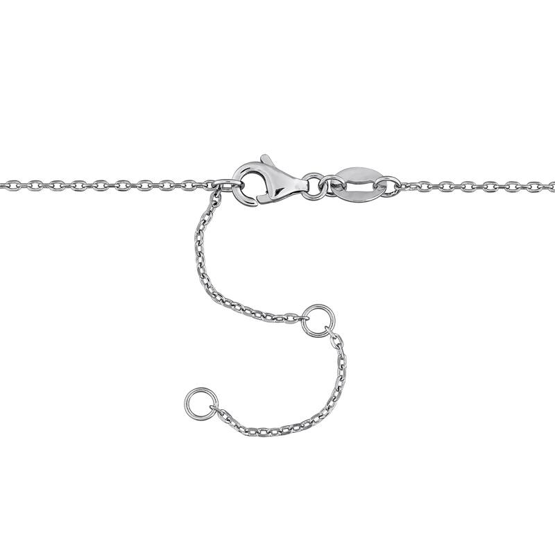 Miadora 22 1/2ct TGW Amethyst Bead Chip Curb Chain Station Necklace in Sterling Silver