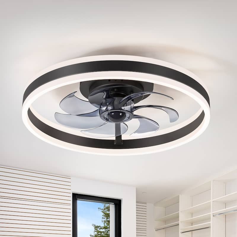 20"/23" Low Profile Dimmable Smart Ceiling Fan with Lights and Remote(6/7 ABS Blades)