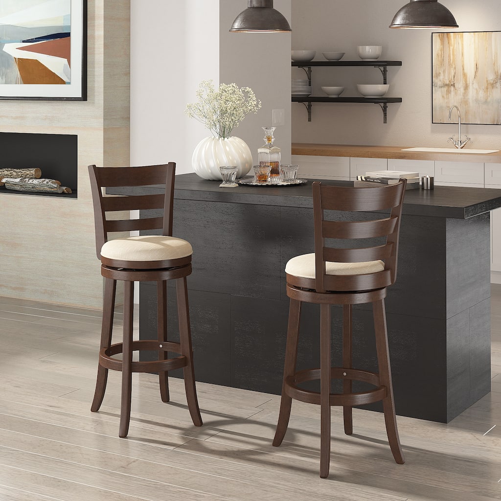 Rovinj Ladder Back 29"H Swivel Bar Stool