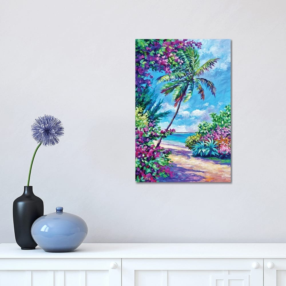 iCanvas "Palm And Bougainvillea" by John Clark Canvas Print