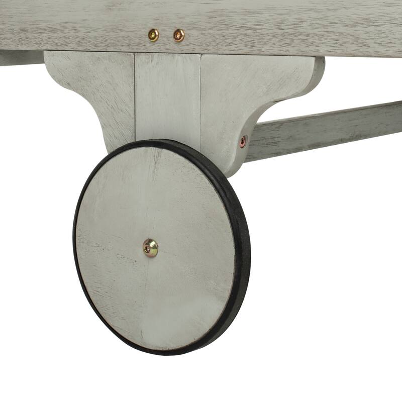SAFAVIEH Outdoor Aubrie Adjustable Chaise Lounge Chair with Wheel.