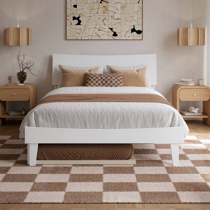 Phoenix Wood Platform Bed with Trundle