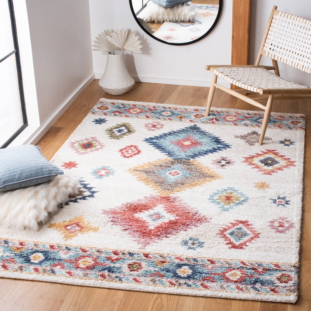SAFAVIEH Calista Shag Juna Abstract 1-inch Thick Rug