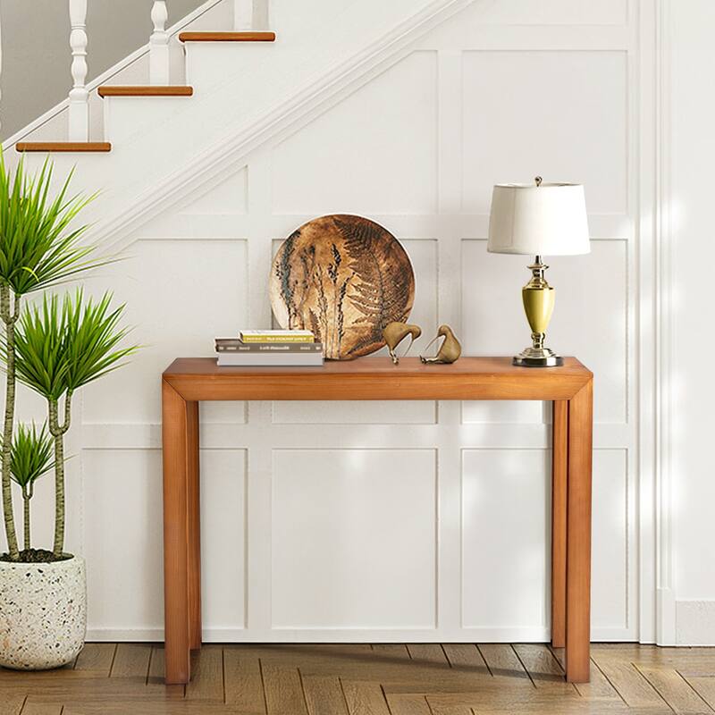 Pinewood Entryway Table Console with Sturdy Surface 220 lbs - 46.1 x 11.8 x 31.9 in