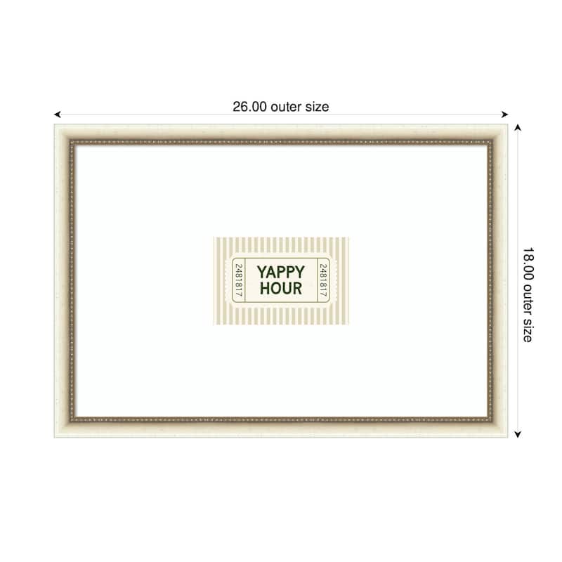 Kate and Laurel Yappy Hour Ticket Sage Green Wall by Lucky Guava Framed Wall Art Print