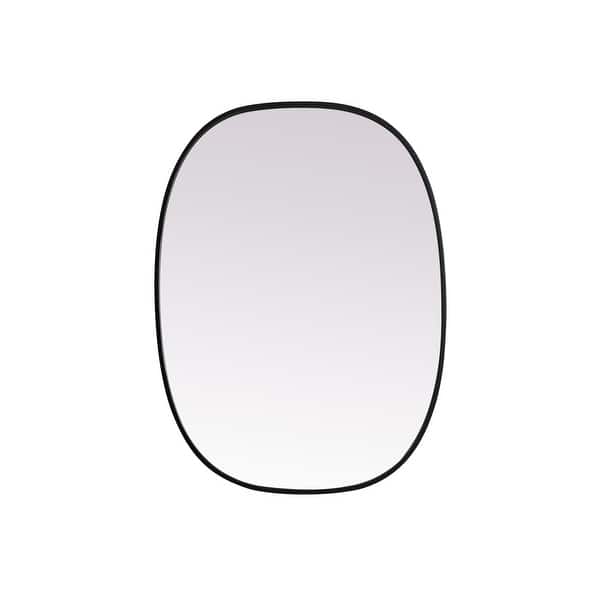 slide 2 of 10, Elegant Lighting MR2B2736 Brynn 27" W x 36" H Modern Oval Bathroom Black