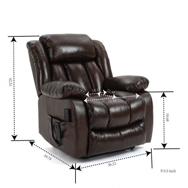 Power Lift Recliner Chair w/8Point Vibration Massage & Lumbar Heating