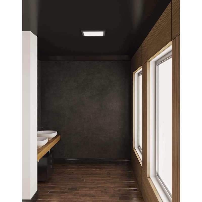 DALS Lighting Low Profile Square CCT LED Flushmount - 14 Inch
