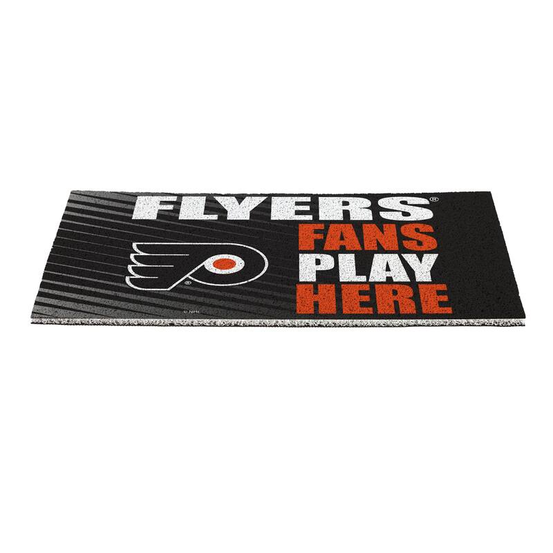 28 in. x 16 in. Philadelphia Flyers "Fans Play Here" PVC Door Mat