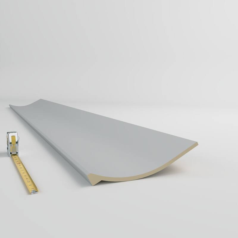11 3/4"H x 4"P x 12 1/2"F x 96"L Isla Crown Moulding - 1-Pack