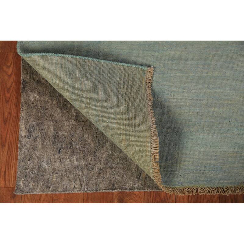 Light Green & Blue Modern Gabbeh Oriental Rug Handmade Wool Carpet - 4'8" x 6'4"