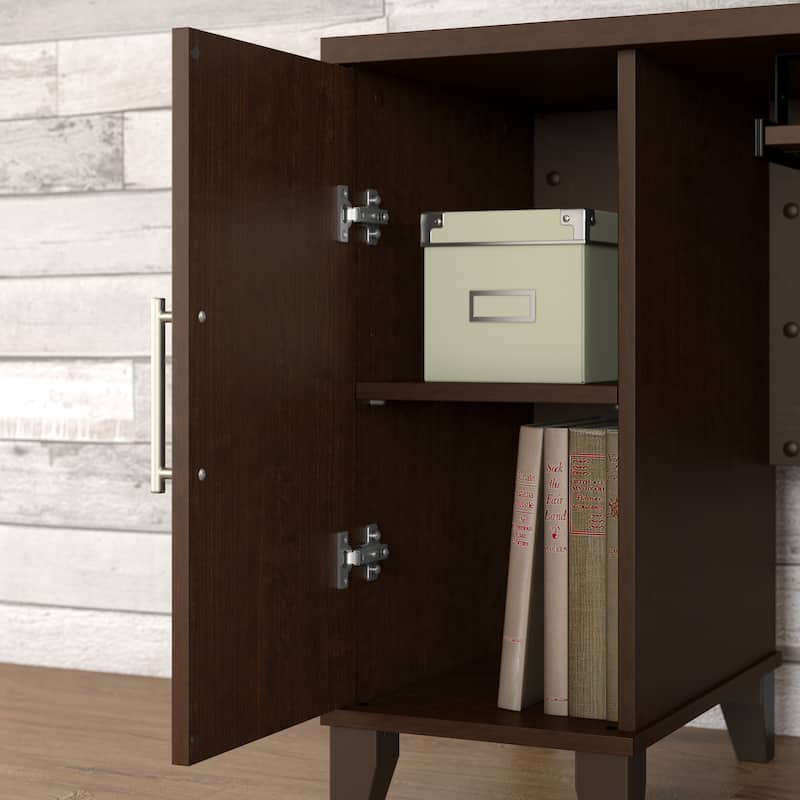 Bush Furniture Somerset 60W L Shaped Desk with Drawers and Storage