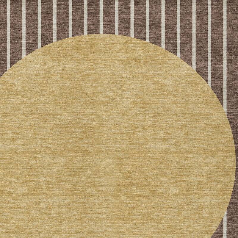 HomeRoots Striped Transitional Rectangle Outdoor Rug