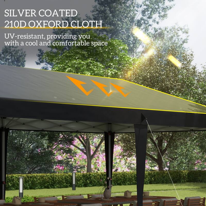 10' x 20' Pop Up Canopy Tent - Black