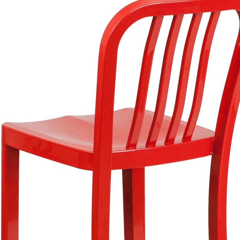 Indoor/Outdoor Commercial Grade Metal Modern Barstools (Set of 2)