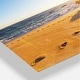 Large Footprints on Beach Sand - Modern Beach Glossy Metal Wall Art ...