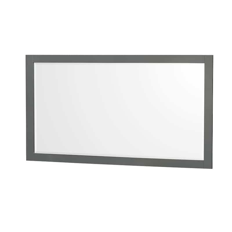 Wyndham Collection Sheffield 60" Hardwood Vanity Cabinet and Mirror -
